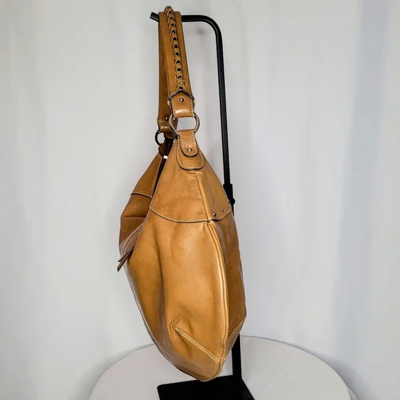 👜 Nine West Slouchy Hobo Shoulder Bag | Boho Chic | Tan Leather Look - Picture 6 of 6